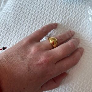 NWT J. Crew Sculptural Orb Ring in Gold Size 8